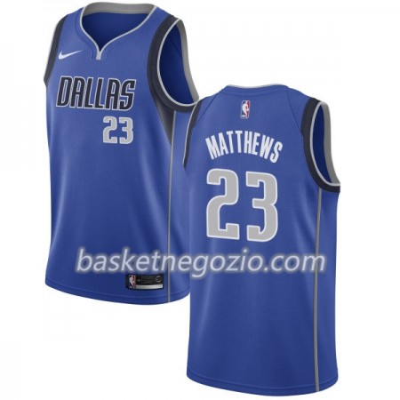 Canotte Uomo Dallas Mavericks Wesley Matthews 23 Nike 2017-18 Royal Swingman